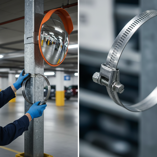 Professional Post Fixing Kit for Mounting Mirrors on 60-76mm Poles - High-Quality Professional Grade for... | britanniasafety.uk