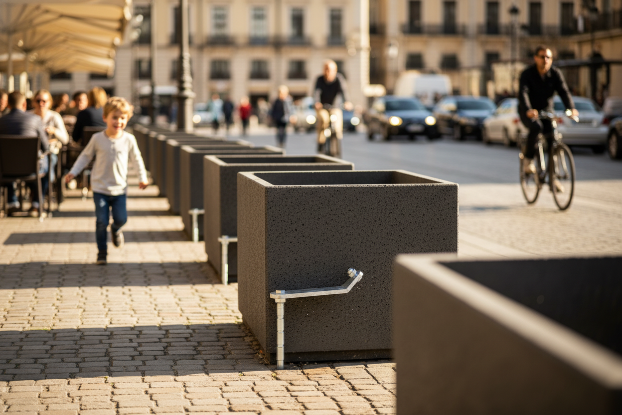 Heavy Duty Anti-Tip Anchor Kit for Large Public Planters - Galvanised Steel with Screws Included for Enhanced Stability