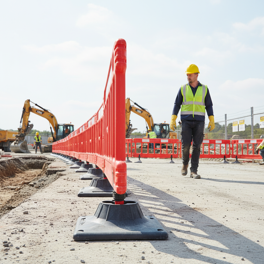 Premium Stabilising Foot for Heavy Duty Barrier - Durable Recycled Plastic Design for Increased... - side view | britanniasafety.uk