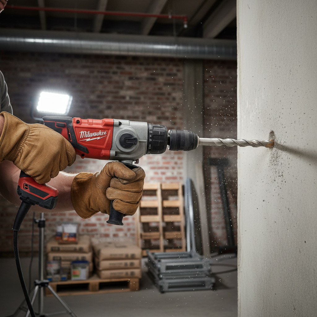 Heavy Duty 12mm SDS+ Contractor Bit with 2-Blade Carbide Tip for High-Performance Concrete and Masonry Drilling