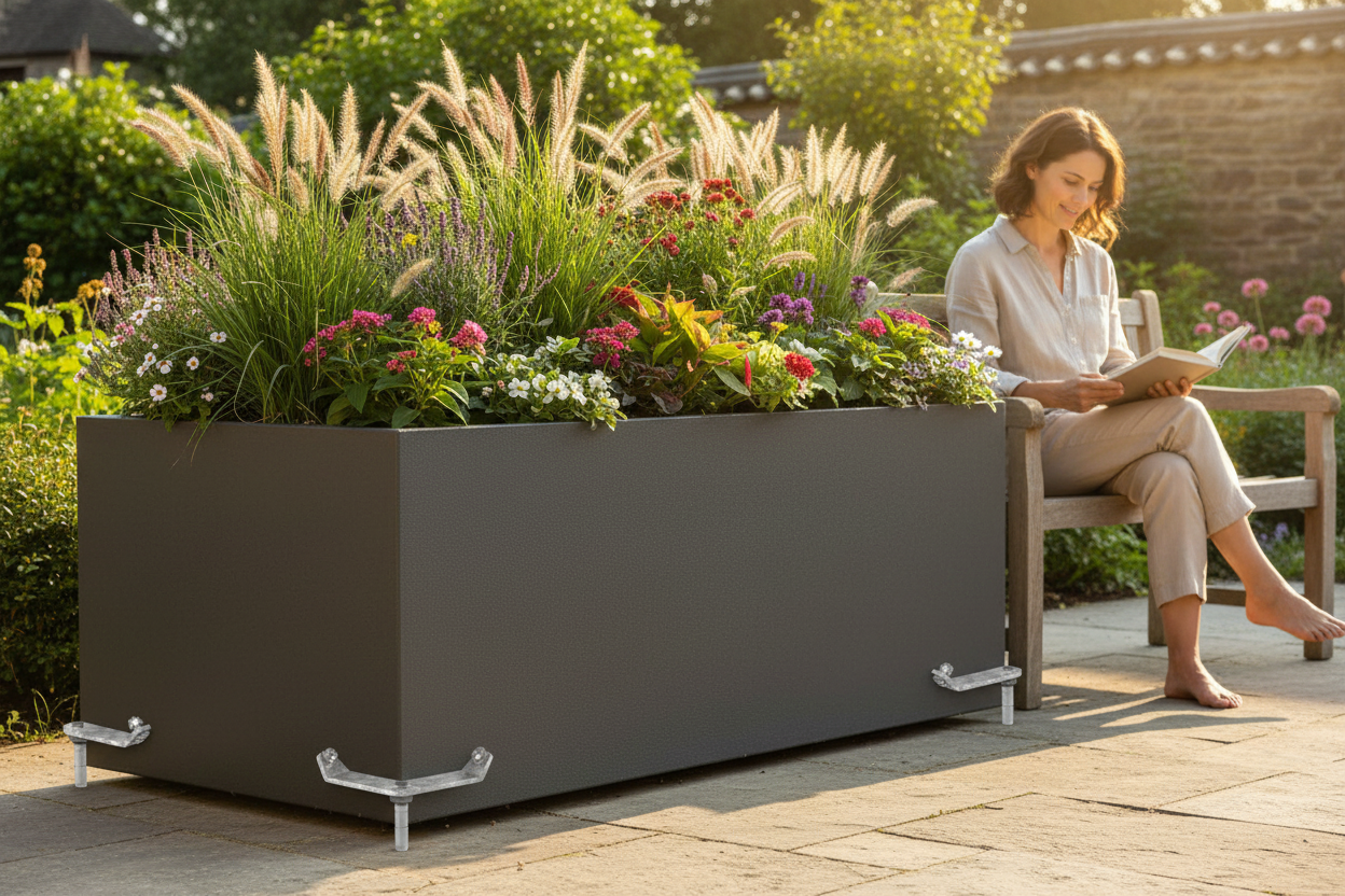 Heavy Duty Anti-Tip Anchor Kit for Large Public Planters - Galvanised Steel with Screws Included for... | britanniasafety.uk