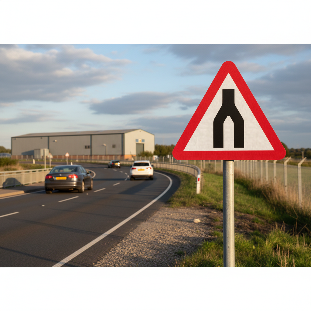 Dual Carriageway Ends Post Mounted Sign - Dia 520 R2/RA2 (Face Only)