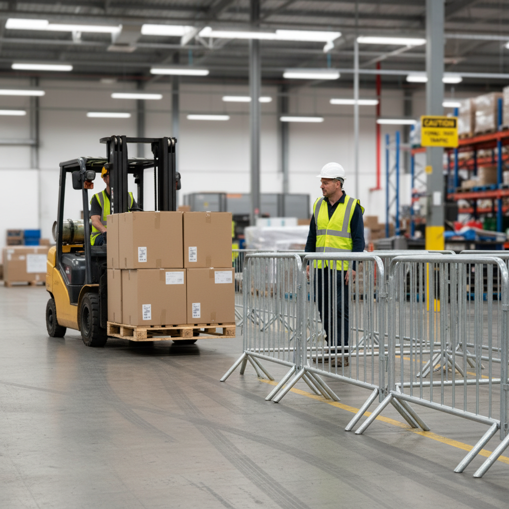 Heavy Duty 2.3m Loose Leg Barrier System with Galvanised Steel Construction for Crowd Control