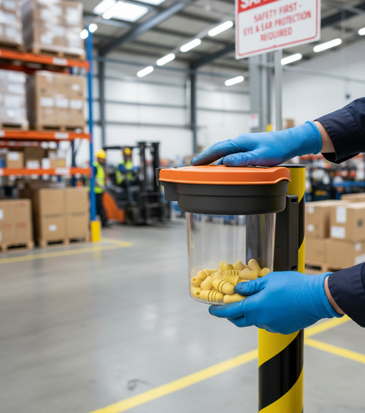 Premium Safety Dispenser for PPE - Durable Transparent Container for Easy Access to Ear Plugs and Safety... | britanniasafety.uk