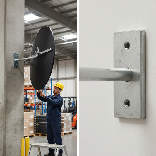 Premium Extended J Bracket for Offset Installation of Observation Mirrors - 55cm Length | britanniasafety.uk
