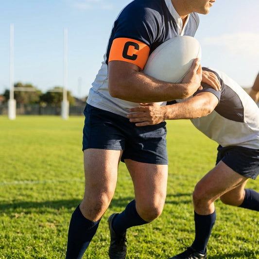 Rugby captains armband in various colours made from nylon elastic