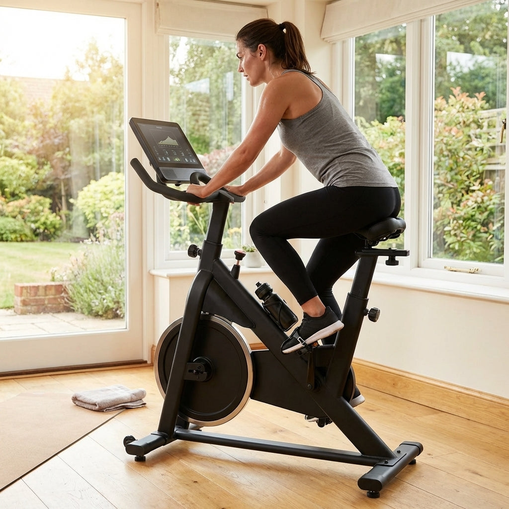 Exercise bike with adjustable resistance for home fitness - product detail