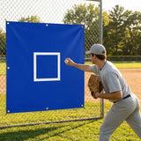 Baseball Vinyl Net Saver with target zone for pitching practice