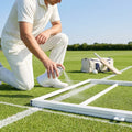 Cricket crease marker in white, made from 19mm steel