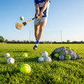 Hurling Match Balls in White and Fluro Yellow with Durable PU Core - product detail