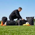 Football kit bag with durable PVC exterior, ideal for sports equipment transport - product detail