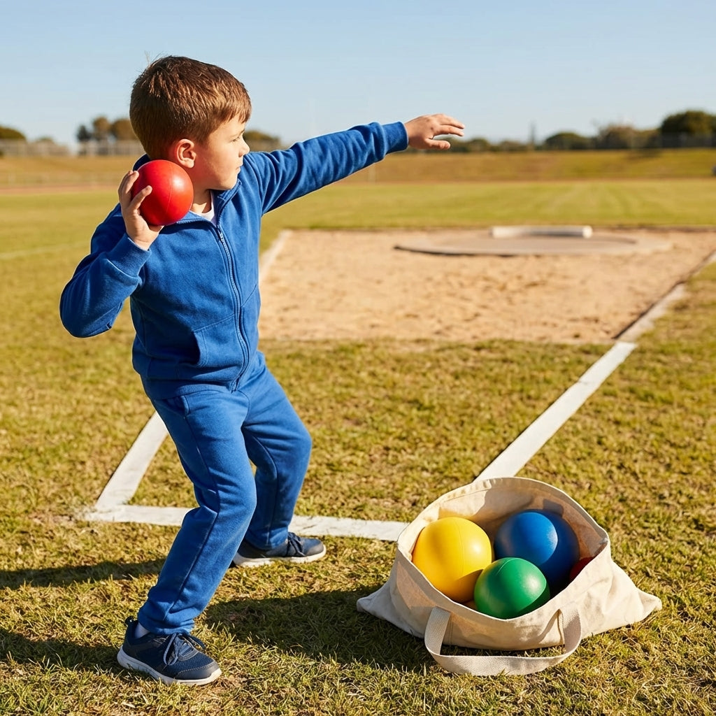 Colourful junior shot put set made from durable PVC - product detail
