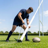 Aluminium hinged rugby posts for professional grounds
