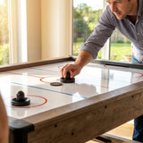 Set of air hockey pushers and pucks, made from ABS, for home and arcade use