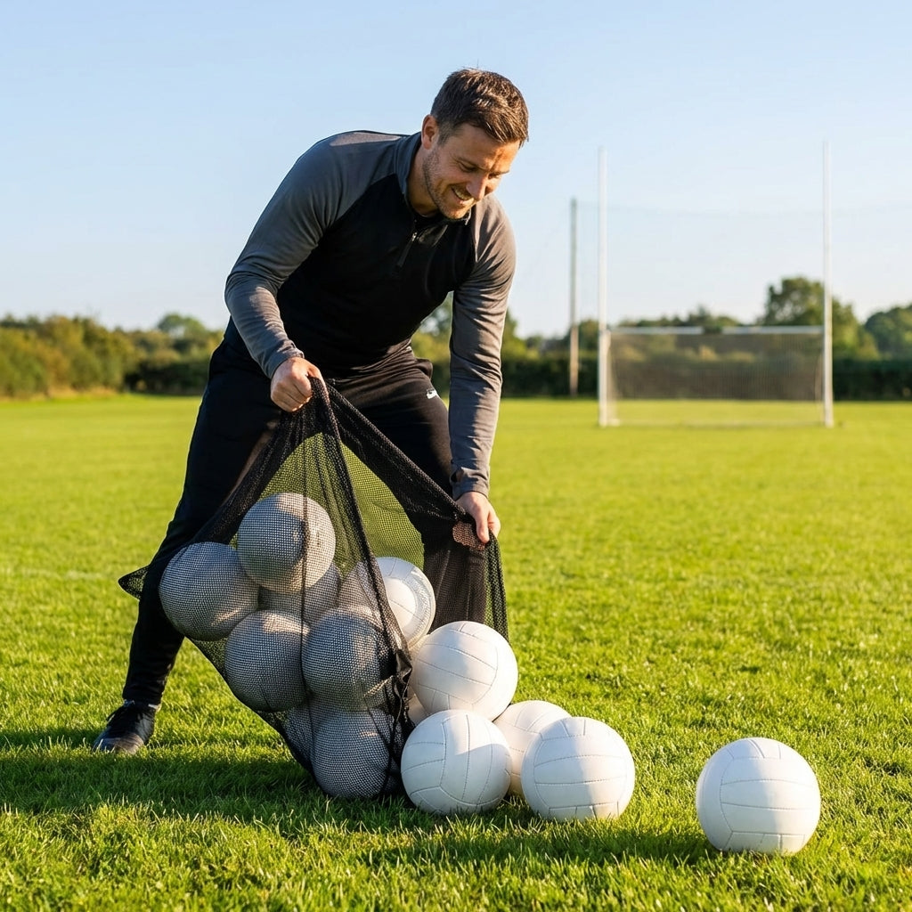 Gaelic football training balls with carry bag