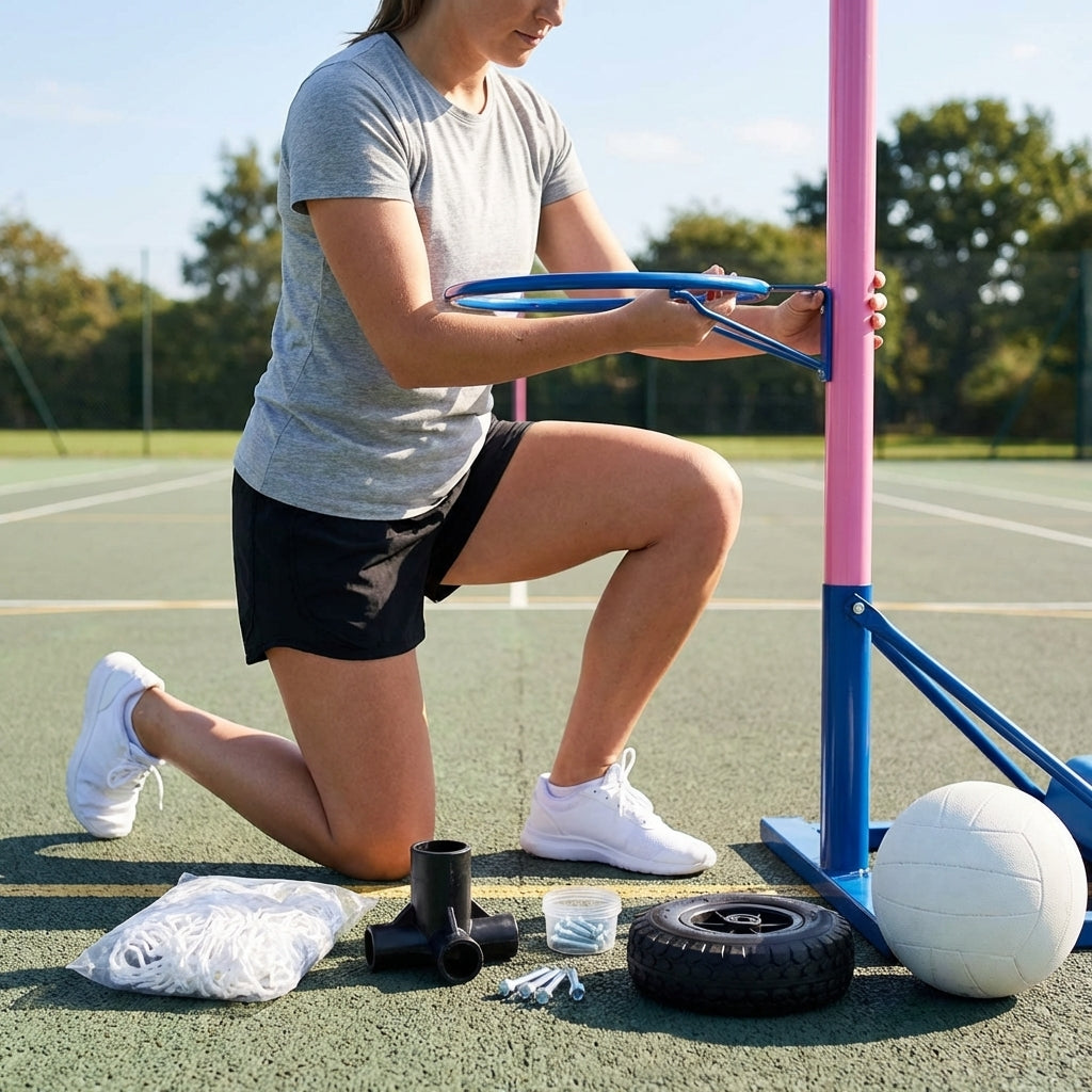 Netball Post Replacement Parts for Blue and Pink Freestanding Units