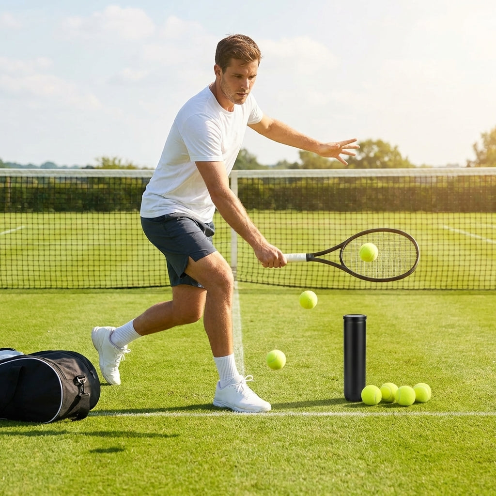 Tennis balls in a 4-ball tube, suitable for indoor and outdoor play