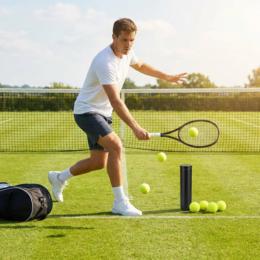 Tennis balls in a 4-ball tube, suitable for indoor and outdoor play