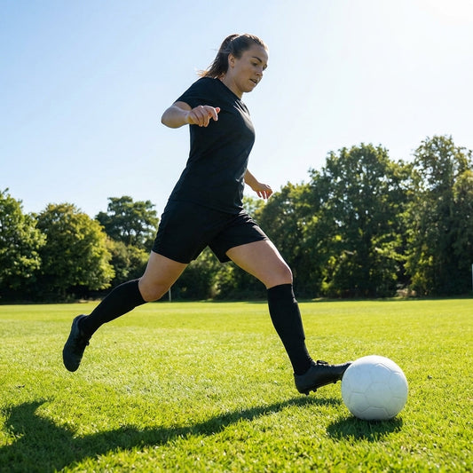 Black football shorts made from polyester for match and training use - product detail