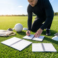 Football coaching notebook in matte black with A4 and A5 options - product detail