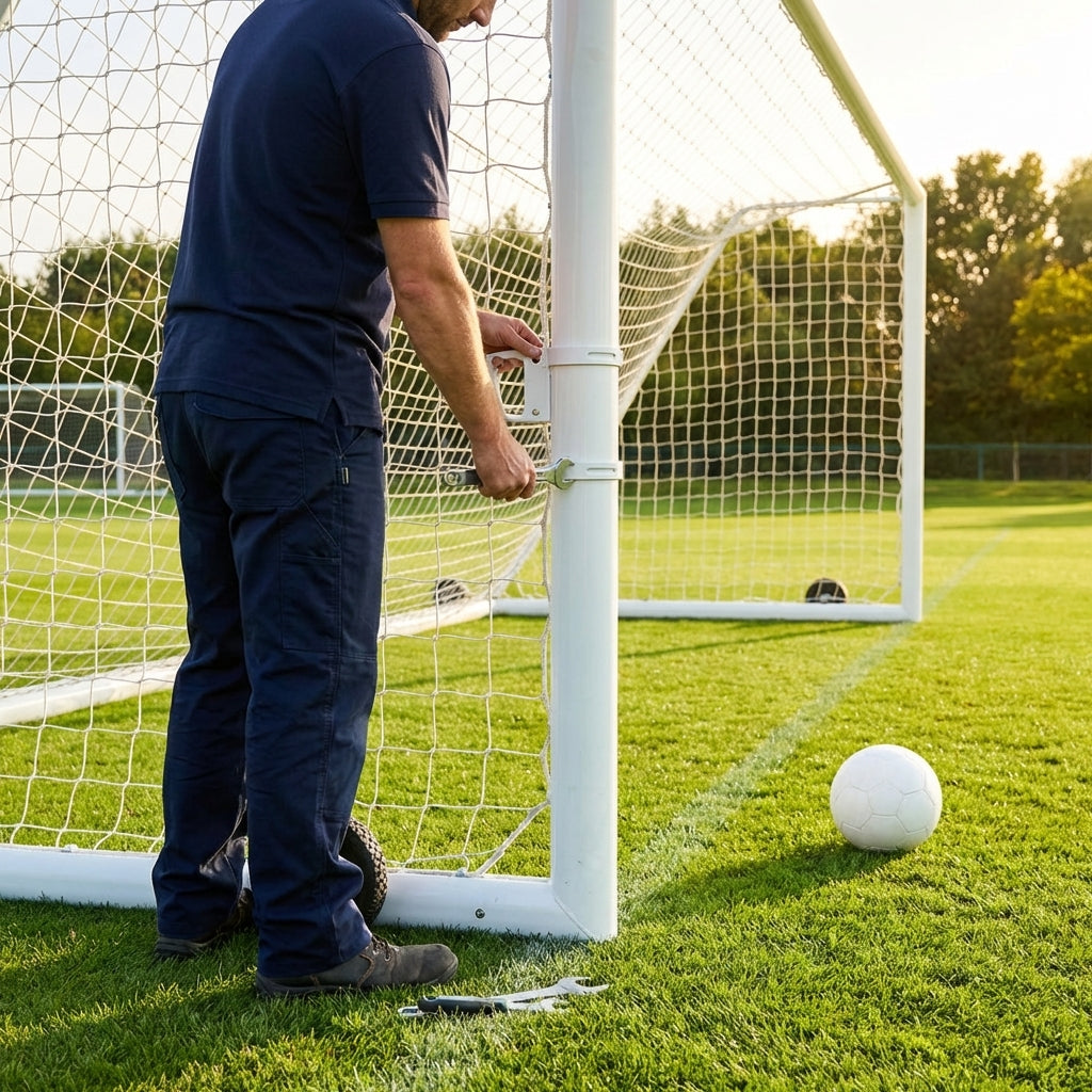 Aluminium D-Brackets for Football Goal Net Support - product detail