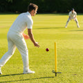 Cricket training stump with ground spike for outdoor practice
