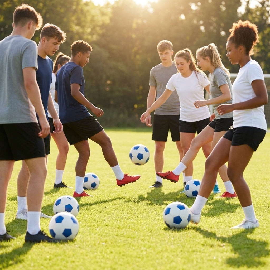 Multi-colour football designed for training and matches
