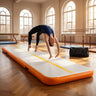 Inflatable Gymnastics Mat – Orange & Grey – Double Walled PVC – Home & Gym Use