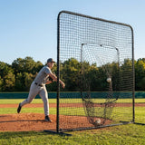 Baseball sock net with sturdy steel frame and weatherproof netting - product detail