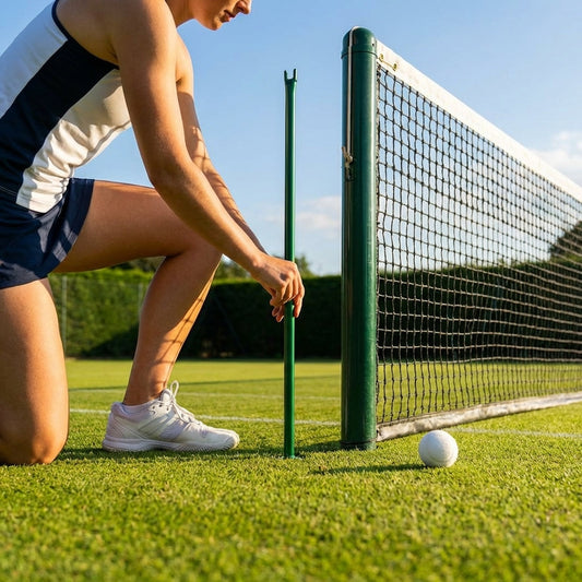 Aluminium Tennis Net Singles Sticks for Indoor and Outdoor Use - product detail