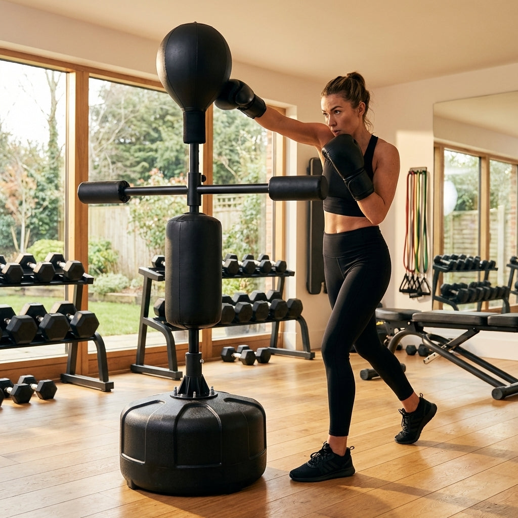Reflex Punch Bag with Adjustable Height for Boxing and MMA