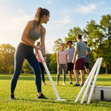 Set of four PVC rounders poles suitable for indoor and outdoor use