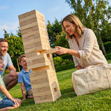 Giant Tumble Tower game made of natural pine wood blocks - product detail