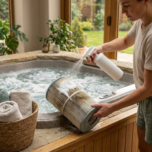 Hot Tub Instant Filter Cleaner 1L, chemical solution for domestic use