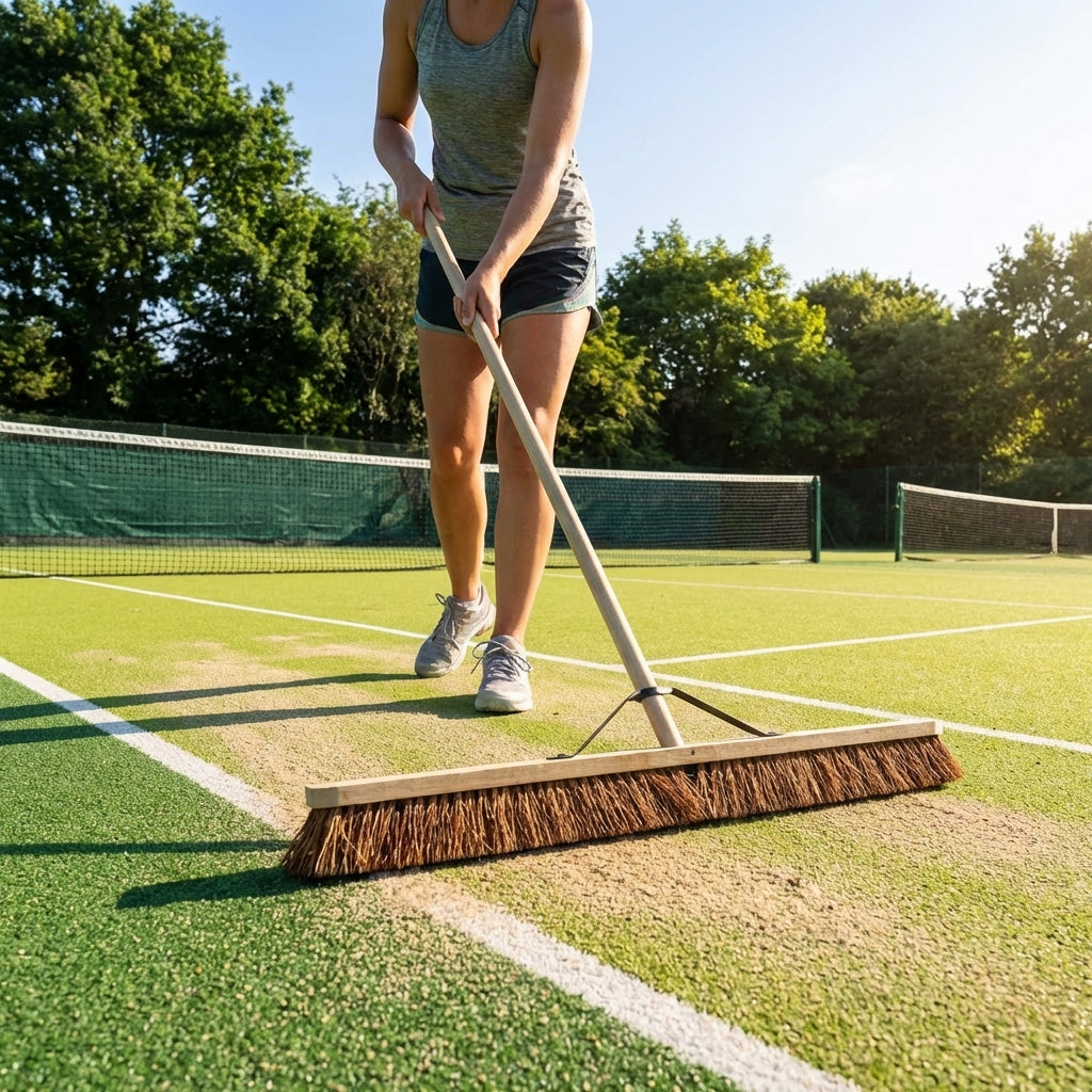 Tennis Court Broom with 36in Sweep for AstroTurf Maintenance