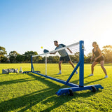 Freestanding aluminium pickleball posts with wheels - product detail