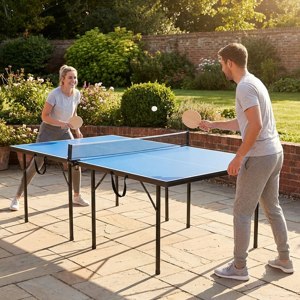 Foldaway Table Tennis Table with regulation size and PVC laminate