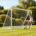 Football goal post in 6ft x 4ft size made of durable uPVC for outdoor use