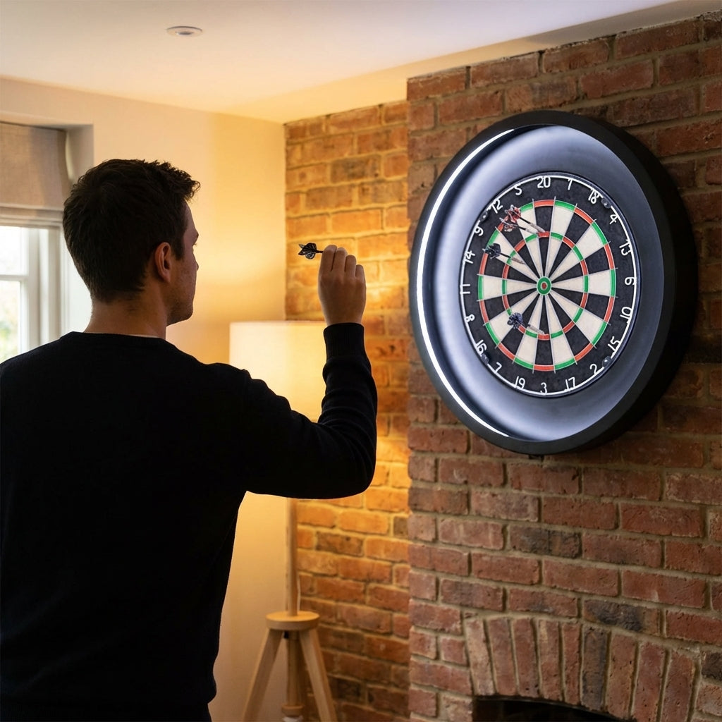 LED Dartboard Surround providing shadow-free lighting