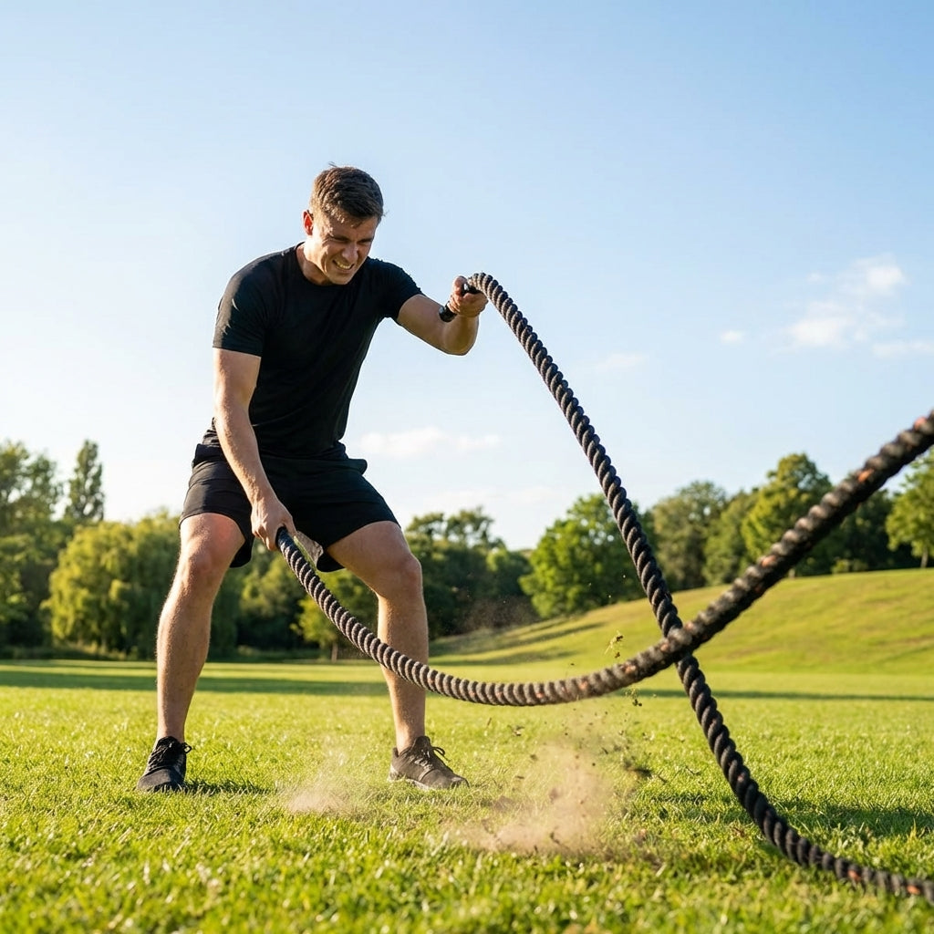 Battle ropes with colourful options for gym and outdoor use