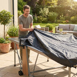 Black table tennis table cover made of 210D polyester