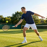Men's tennis shirt in polyester, available in multiple sizes