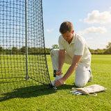 Ultra heavy-duty steel cricket net pegs for outdoor use