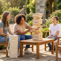 Giant Tumble Tower with pine wood blocks for indoor and outdoor use