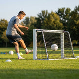 Mini target goal with reinforced aluminium frame for football training