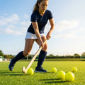 Fluro yellow field hockey ball made from Grade 1 PVC