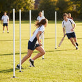Set of 4 lightweight PVC rounders poles for indoor and outdoor use