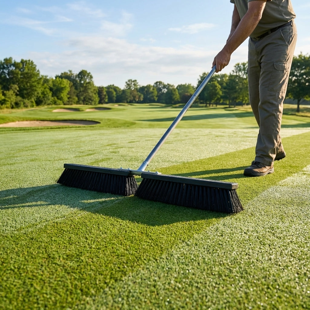 Replacement dew brushes for golf greens with polyethylene bristles - product detail