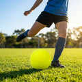 Fluorescent yellow indoor football made from microfiber PU suede