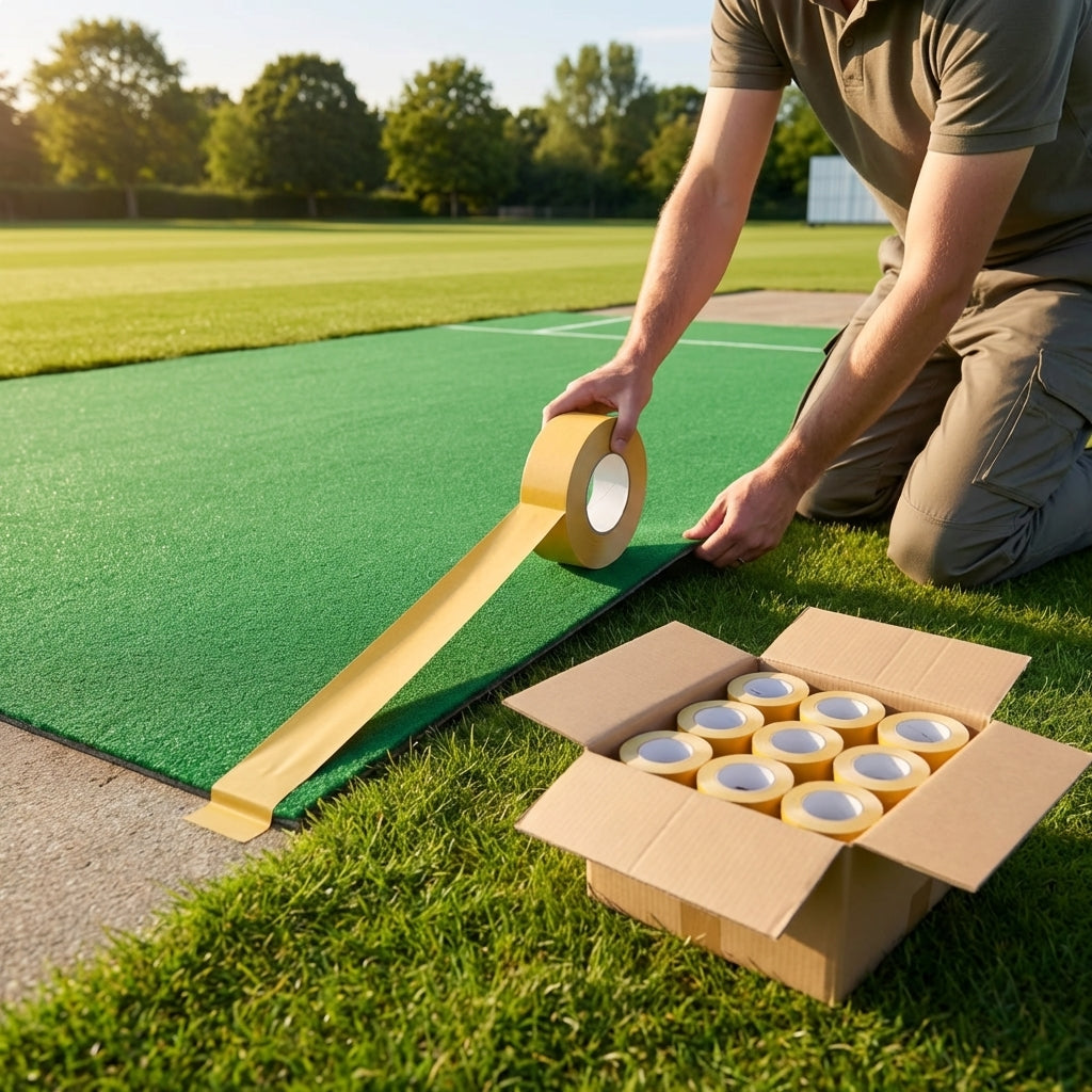 Ultra-strong cricket mat double sided tape for secure placement - product detail